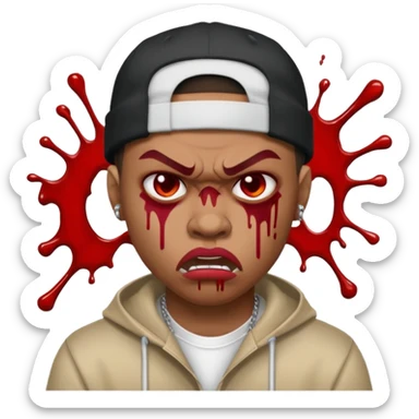 rapper with blood sticker