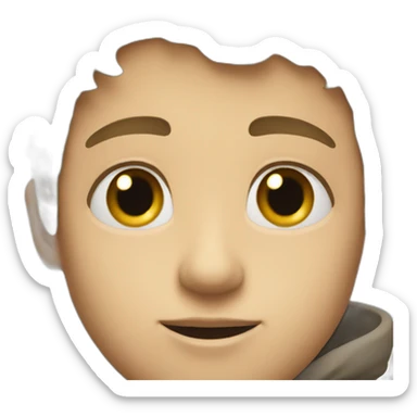 Young men with french eyes sticker