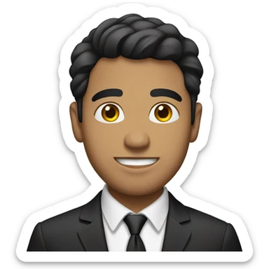 Hispanic Man in His 20s wearing a suit and tie] sticker