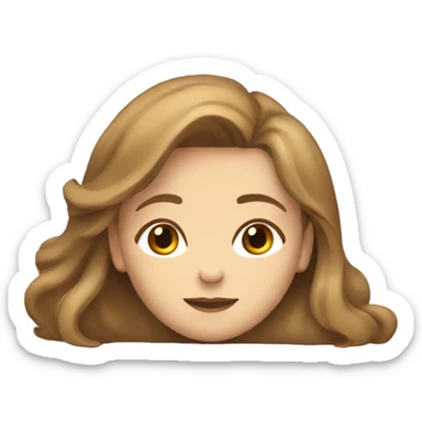 Light brown hair girl laying on ground sticker