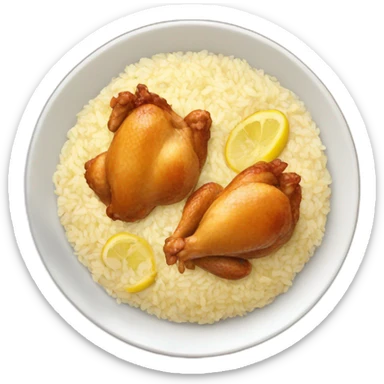 The most common type of food is chicken and rice  sticker