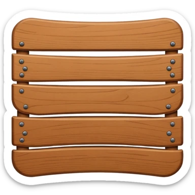 Bentwood slat sticker
