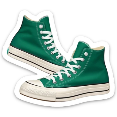 dark emerald aesthetic pair of Converse sticker