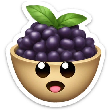 Cute açaí bowl  sticker