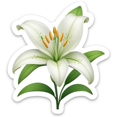 Lily flower sticker