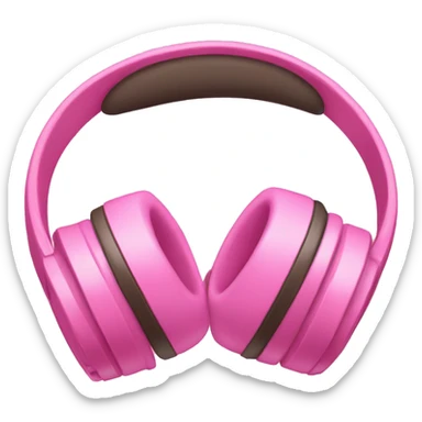Headphones with cute pink bows  sticker