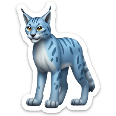 A blue lynx full body sticker