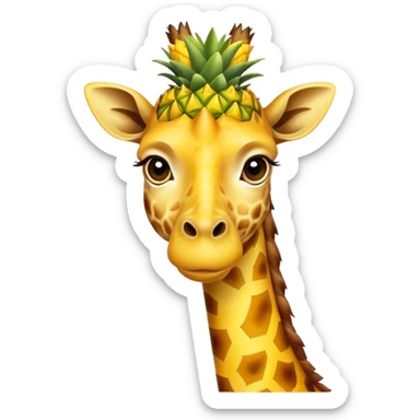 Pineapple giraffe  sticker