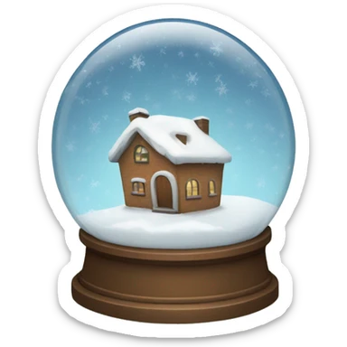 Snow globe sticker