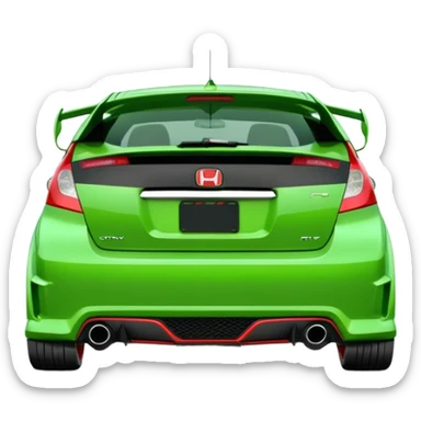 2004 Green Honda civic type r  sticker