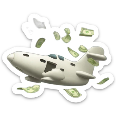 Flying money sticker
