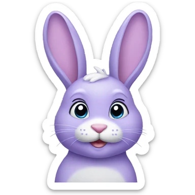 lilac bunny sticker