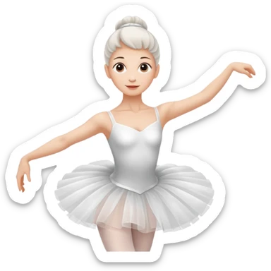 Ballerina above 40 years woman sticker