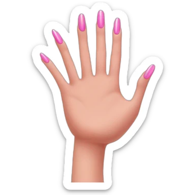 Pinky with long nail sticker