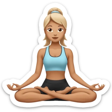 woman does yoga  sticker