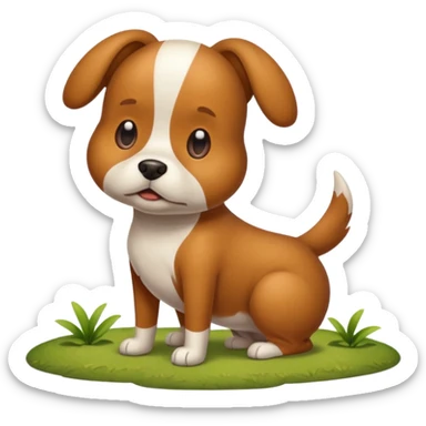 Dog pooping  sticker