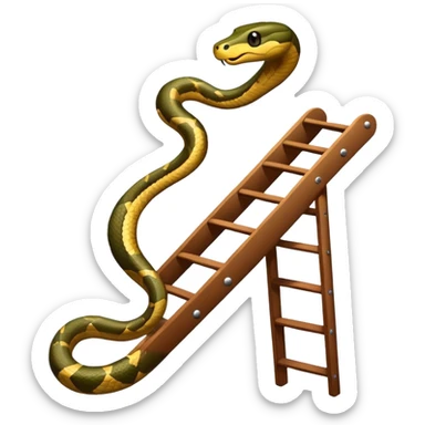 snake on a ladder sticker