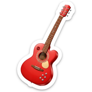 heart with a black guitar sticker