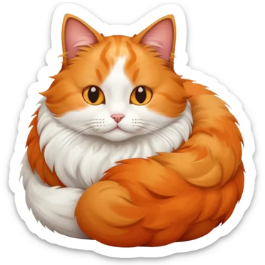 Sighing cat sticker