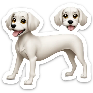  AI generated sticker of a small dog inspired by the style of “Lady and the Tramp.” White outline around it sticker