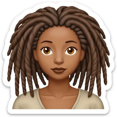 Black woman with locs yes sticker