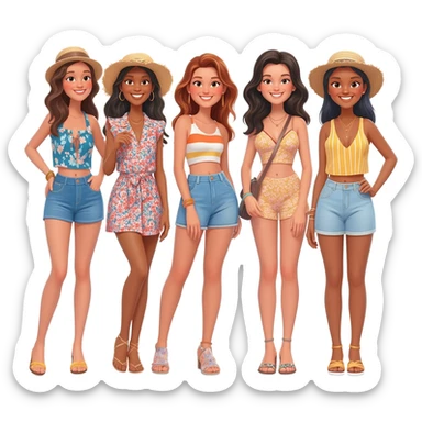 a housing of a group pretty models sticker