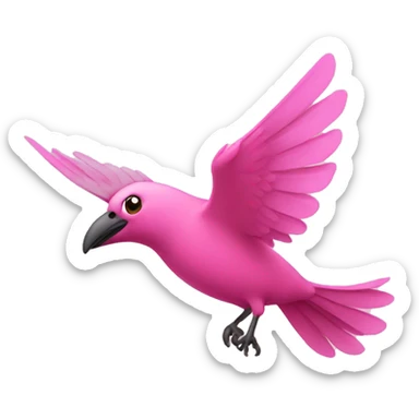 Pink bird flying  sticker