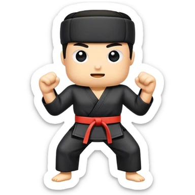 black karate belt sticker