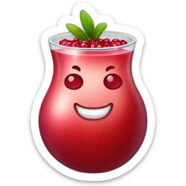 Pomegranate juice sticker