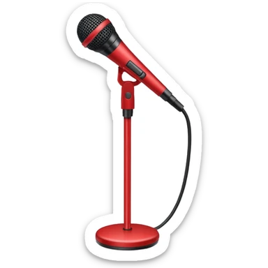 Microphone Stand red sticker