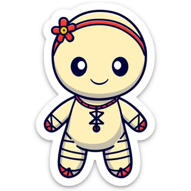 voodoo doll sticker
