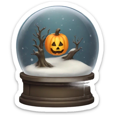 halloween snow globe, no background sticker