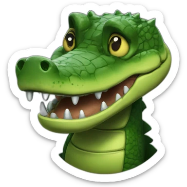 fnaf related animatronic alligator as a coin sticker