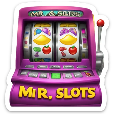 Slot machine titled "Mr Mrs slots" sticker