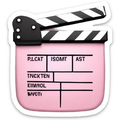 Light pink film clapper sticker