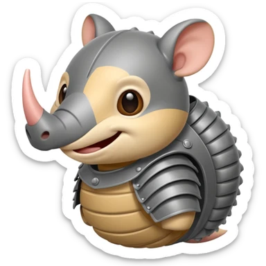 text armadillo emoji sticker