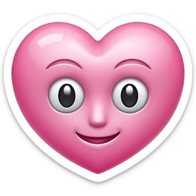 Coração rosa e branco sticker