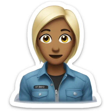 Side eye with ziploc bag sticker