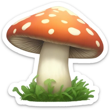 mushroom studio ghibli style  sticker