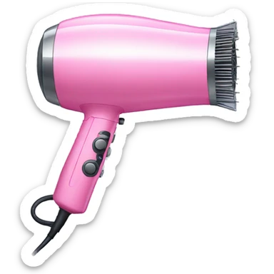 Pink hair dryer sticker