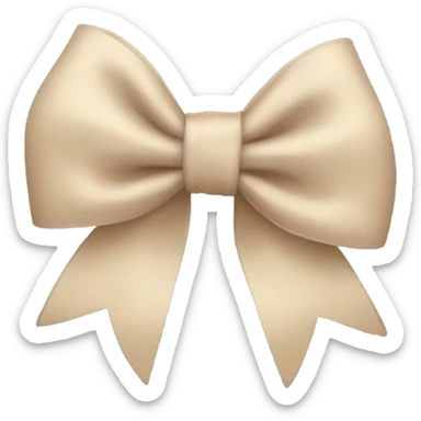 Beige bow sticker
