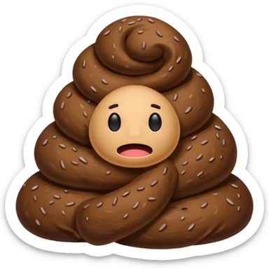 poop with no face sticker