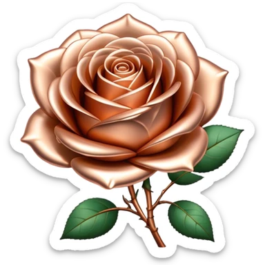solid rose gold rose sticker
