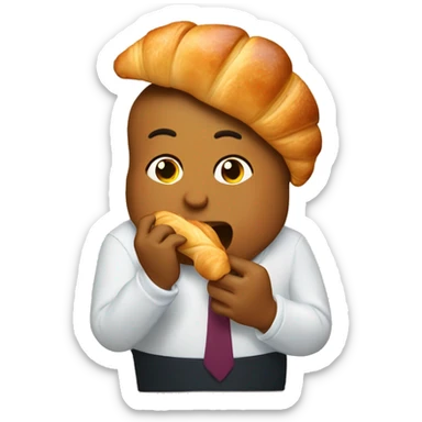 croissant eating croissant sticker