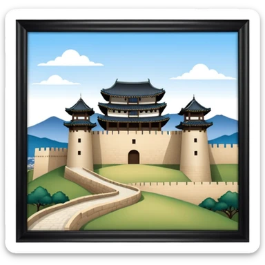South Korea suwon Hwaseong Fortress Palace castle sticker