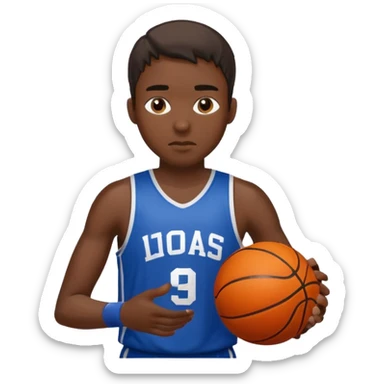 the portrait of basketball player sticker
