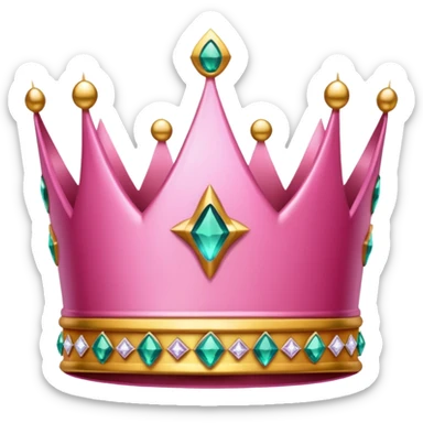 Crown little pink sticker