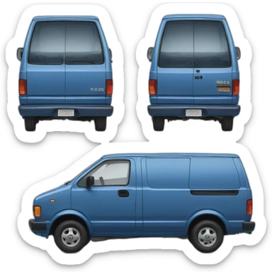 NISSAN BLUE 1986 VAN VAN STANZA sticker