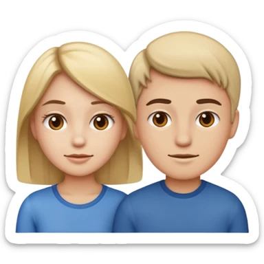 Une fille est un garçon dans me style des émojie normal sticker