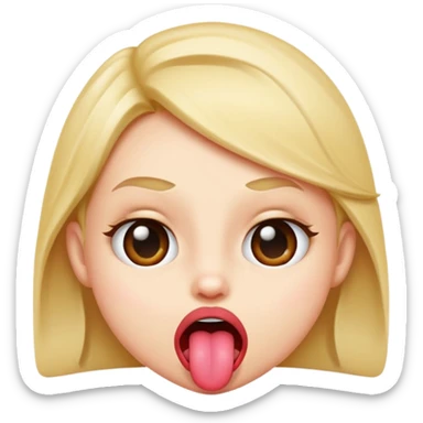 mischievous character sticking tongue out, sassy attitude sticker